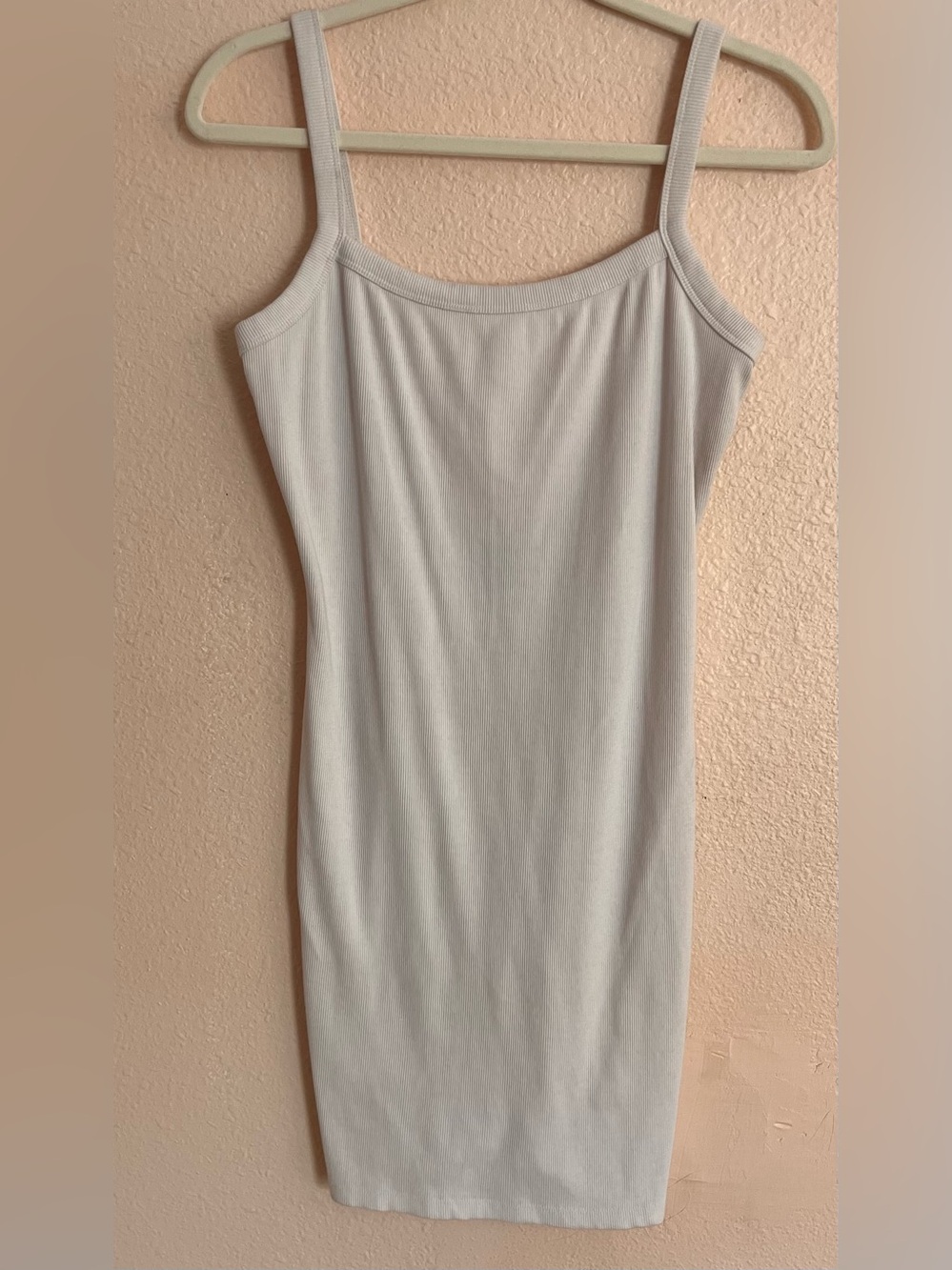 Wild Fable White Ribbed Mini Dress